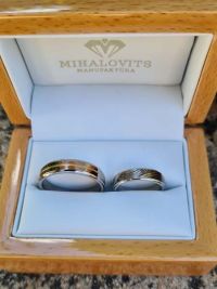 brigitta jozsef damascus titanium wedding rings