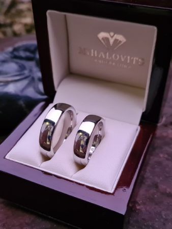edit and andris steel  wedding rings
