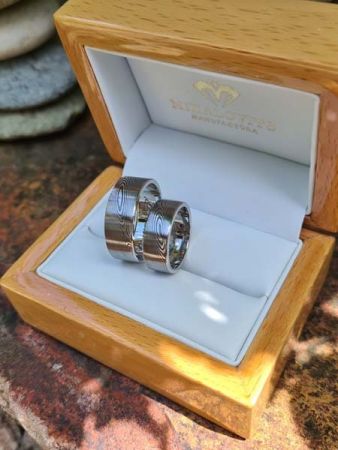 kriszti daniel damascus wedding rings