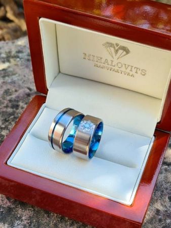 nikolett and tamas titanium wedding ring