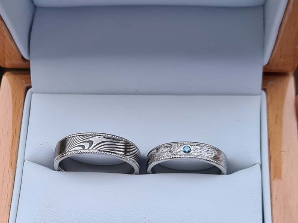 anna balazs damascus steel wedding ring