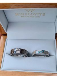 emese armand damascus wedding rings