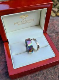 anna kristof titanium gold weddingrings