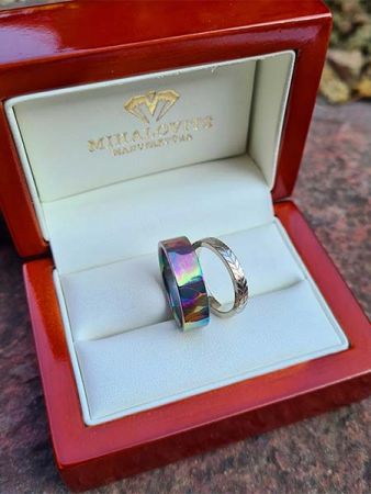 anna kristof titanium gold weddingrings