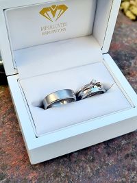 emoke david gold titanium wedding ring