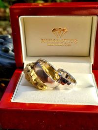 orsolya lajos stainless steel titanium weddingrings