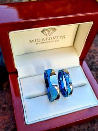 szilvia norbert titanium weddingrings