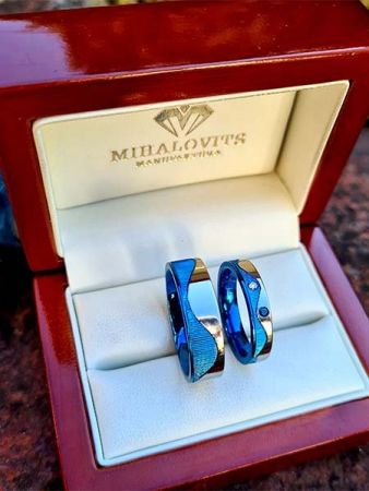 szilvia norbert titanium weddingrings