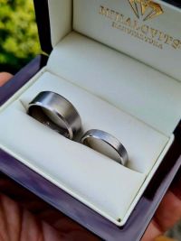 cintia marcell titanium steel wedding rings