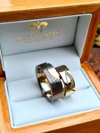 emira adam damascus gold wedding ring