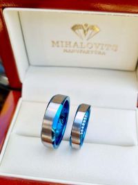 ildiko krisztian titanium weddingrings