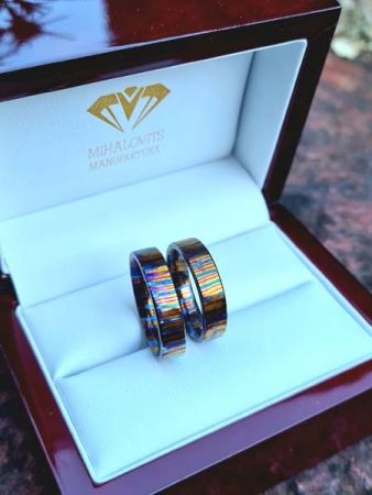szilvia miklos timascus wedding rings