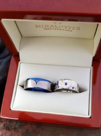 adrienne and belas stainless steel wedding rings