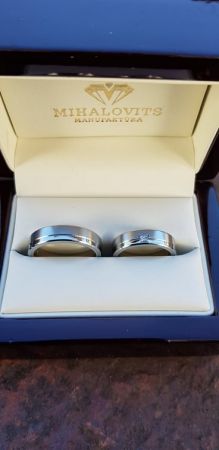 cintia and laszlos stainless steel wedding rings