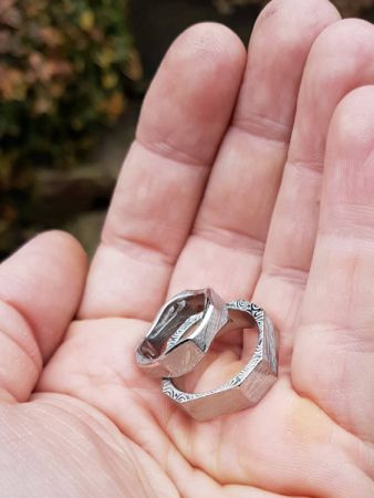 damascus wedding rings