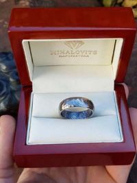 gergelys  titanium fingerprint wedding rings