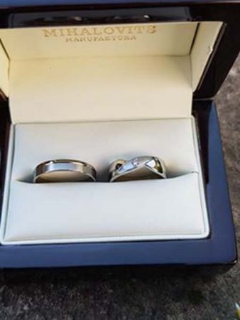 melinda and jozsef stainless steel titanium wedding ring