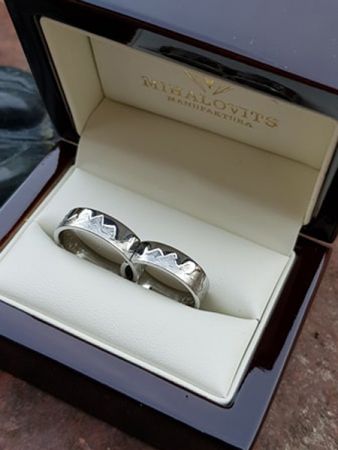 orsolya and sandors stainless steel wedding rings