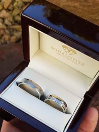 petra and gergelys whitegold damascus wedding ring