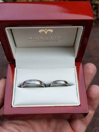 timea and gabors stainless steel wedding rings