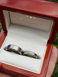ajna and zsolts titanium wedding rings