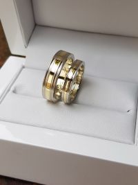 bettina es gergely multicilored gold wedding ring