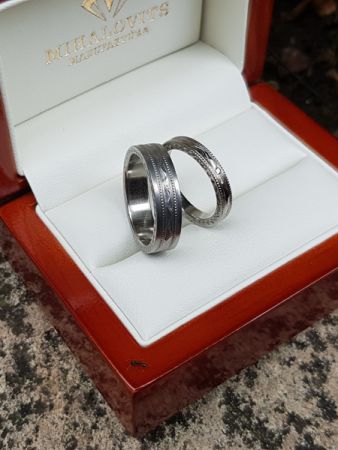 eszter and robert titanium wedding ring