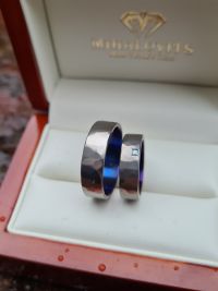 evelin and krisztian  titanium wedding rings