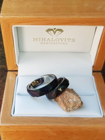 gabriella and arpads damascus wedding ring