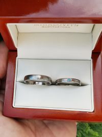 julia and andras titanium wedding ring