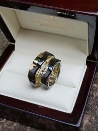 kamilla and viktors stainless steel wedding rings