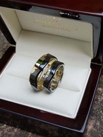 kamilla and viktors stainless steel wedding rings