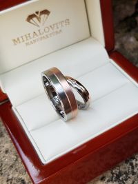 krisztina and karoly stainless steel titanium wedding ring