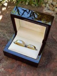 krisztina and mates forged  platinum weddingrings