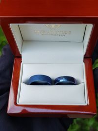 nikolett and tamas titanium wedding rings